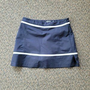 Adidas 10 Navy Blue and White Stretch Climacool Golf Tennis Skort Skirt Size 10